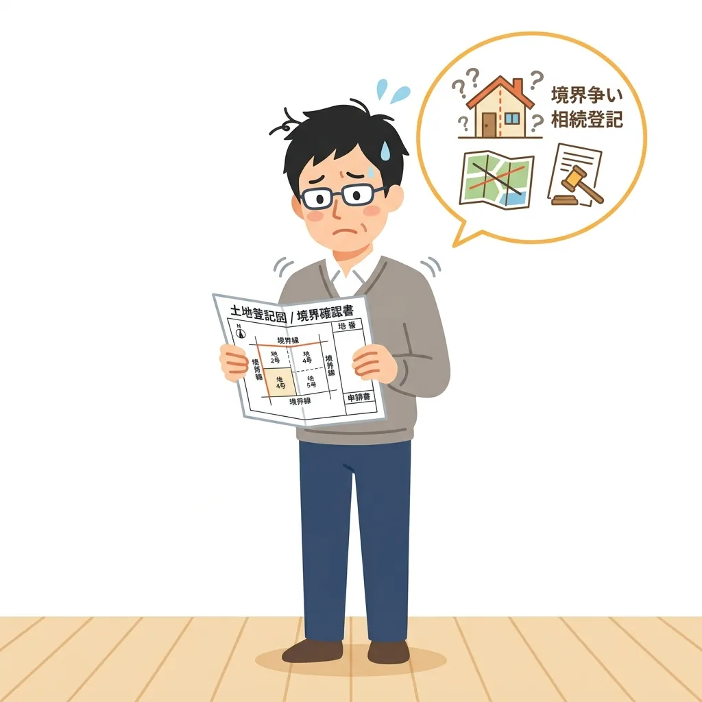 相続登記の未了や境界の曖昧さでトラブルにならないか不安